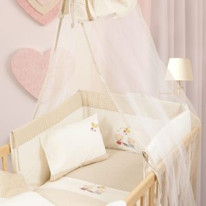 ΚΟΥΝΟΥΠΙΕΡΑ bebe HAPPY BEARS 22 160X490 ΕΚΡΟΥ/ΜΠΕΖ Cotton 100% - Image 1