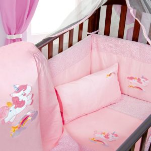 ΚΟΥΝΟΥΠΙΕΡΑ bebe UNICORN 41 160X490 ΡΟΖ Cotton 100% - Image 1