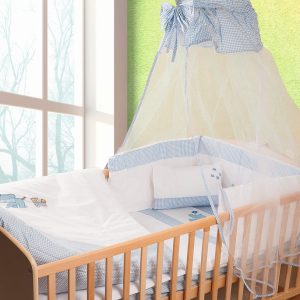 ΚΟΥΝΟΥΠΙΕΡΑ bebe ΕΛΕΦΑΝΤΑΚΙ 18 160X490 ΛΕΥΚΟ/ΣΙΕΛ Cotton 100% - Image 1