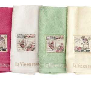 ΠΕΤΣΕΤΑ ΣΕΤ 3 τεμ VINTAGE 02 30X50,50X90,70X140 ΡΟΖ Cotton 100% - Image 1
