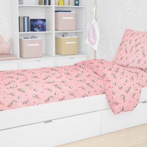 ΣΕΝΤΟΝΙΑ ΕΜΠΡΙΜΕ ΣΕΤ 3 τεμ kids Birds 15 160Χ240 Pink Flannel cotton 100% - Image 1