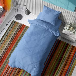 ΠΑΠΛΩΜΑΤΟΘΗΚΗ Solid 498 160Χ240 Sky blue Cotton 100% - Image 1