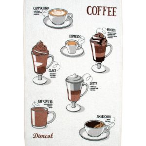 ΠΕΤΣΕΤΑ ΚΟΥΖΙΝΑΣ Coffee 03 40Χ60 White ΜΕ ΚΡΟΣΣΙ Βαμβ. - Image 1