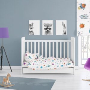 ΚΑΤΩΣΕΝΤΟΝΟ ΜΕ ΛΑΣΤΙΧΟ bebe Space 188 0,70X1,40X0,15 White Cotton 100% - Image 1