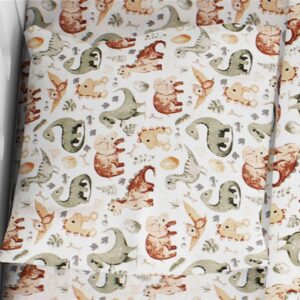 ΜΑΞΙΛΑΡΟΘΗΚΗ ΕΜΠΡΙΜΕ bebe Dinosaur 515 35X45 Beige 100% Cotton - Image 1