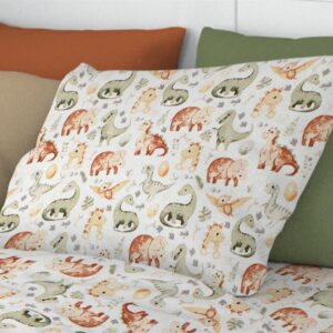 ΜΑΞΙΛΑΡΟΘΗΚΗ ΕΜΠΡΙΜΕ kids Dinosaur 515 50X70 Beige 100% Cotton - Image 1
