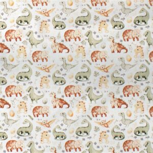 ΠΑΝΑ ΧΑΣΕ bebe Dinosaur 515 80X80 Beige 100% Cotton - Image 1
