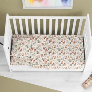 ΣΕΝΤΟΝΙΑ ΕΜΠΡΙΜΕ ΣΕΤ 3 τεμ bebe Dinosaur 515 120X160 Beige 100% Cotton - Image 1