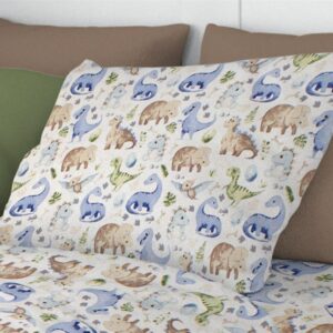 ΜΑΞΙΛΑΡΟΘΗΚΗ ΕΜΠΡΙΜΕ kids Dinosaur 517 50X70 Sky Blue 100% Cotton - Image 1