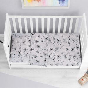ΣΕΝΤΟΝΙΑ ΕΜΠΡΙΜΕ ΣΕΤ 3 τεμ bebe Football 520 120X160 Grey 100% Cotton - Image 1