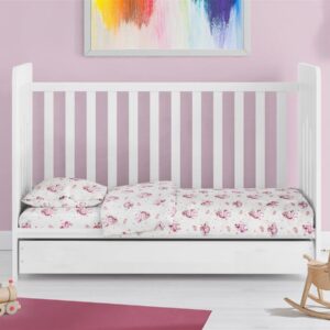 ΚΑΤΩΣΕΝΤΟΝΟ ΜΕ ΛΑΣΤΙΧΟ bebe Unicorn 208 0,70X1,40X0,15 White-Pink Cotton 100%