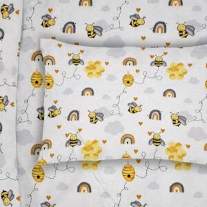 ΜΑΞΙΛΑΡΟΘΗΚΗ ΕΜΠΡΙΜΕ bebe Honey Bee 545 35X45 White-Yellow 100% Cotton - Image 1
