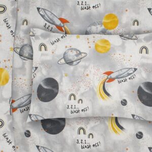 ΜΑΞΙΛΑΡΟΘΗΚΗ ΕΜΠΡΙΜΕ bebe Spaceship 187 35X45 Grey Cotton 100%