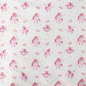 ΠΑΝΑ ΧΑΣΕ bebe Unicorn 208 80X80 White-Pink Cotton 100%