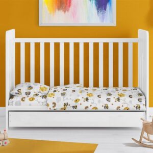 ΣΕΝΤΟΝΙΑ ΕΜΠΡΙΜΕ ΣΕΤ 3 τεμ bebe Honey Bee 545 120X160 White-Yellow 100% Cotton - Image 1