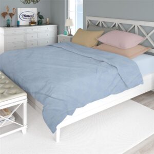 ΚΟΥΒΕΡΤΑ ΠΙΚΕ Μονόχρωμη 165X250 Σιελ 100% Cotton - Image 1