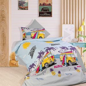 ΠΑΠΛΩΜΑ ΕΜΠΡΙΜΕ Aloha 393 160X240 Grey-Sky Blue Cott/Pol 70/30