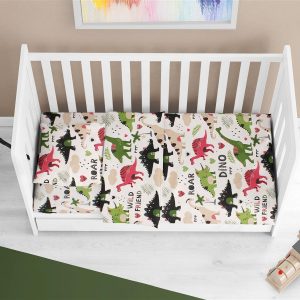 ΠΑΠΛΩΜΑ ΕΜΠΡΙΜΕ bebe Dinosaur 518 120X160 Multi-Colour 100% Cotton