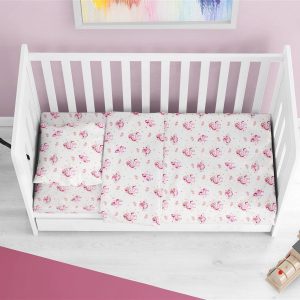 ΠΑΠΛΩΜΑ ΕΜΠΡΙΜΕ bebe Unicorn 208 120X160 White-Pink Cotton 100%
