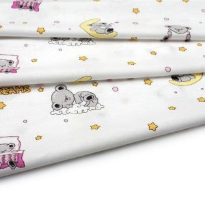 ΠΑΝΑ ΧΑΣΕ bebe Sweet Dreams 553 80X80 White-Pink 100% Cotton