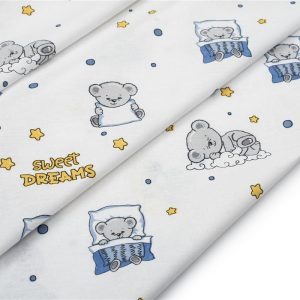 ΠΑΝΑ ΧΑΣΕ bebe Sweet Dreams 554 80X80 White-Sky Blue 100% Cotton