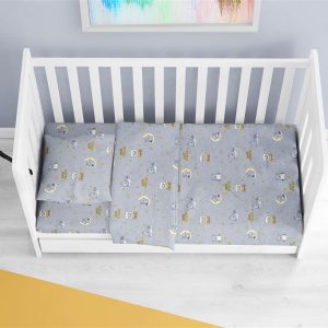 ΠΑΠΛΩΜΑ ΕΜΠΡΙΜΕ bebe Sweet Dreams 552 120X160 Grey 100% Cotton