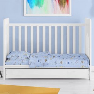 ΣΕΝΤΟΝΙΑ ΕΜΠΡΙΜΕ ΣΕΤ 3 τεμ bebe Sweet Dreams 551 120X160 Sky Blue 100% Cotton - Image 1