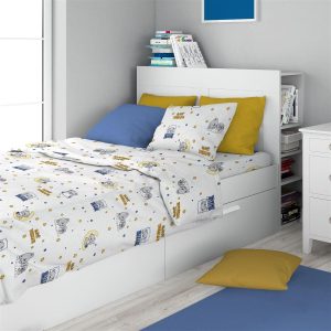 ΣΕΝΤΟΝΙΑ ΕΜΠΡΙΜΕ ΣΕΤ 3 τεμ kids Sweet Dreams 554 160X240 White-Sky Blue 100% Cotton