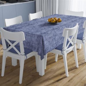 ΑΛΕΚΙΑΣΤΟ ΣΕΤ 2 τεμ (ΤΡΑΠ/ΛΟ 140X140 & ΤΡΑΒΕΡΣΑ 40X140) Panama Shadow Dark Blue 70/30 Cott/Pol - Image 1