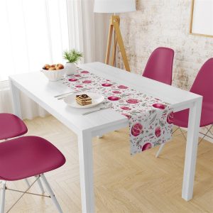 ΤΡΑΒΕΡΣΑ ΑΛΕΚΙΑΣΤΗ 40X180 Pomegranate 458 White Cott/Pol 70/30 - Image 1