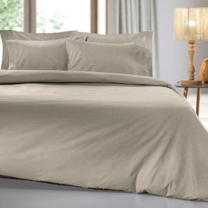 Σεντόνι Color Plus Taupe με Λάστιχο 160x200+32 - Image 1