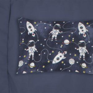 ΜΑΞΙΛΑΡΟΘΗΚΗ ΕΜΠΡΙΜΕ kids Galaxy Travel 90 50X70 Blue 100% Cotton Flannel - Image 1