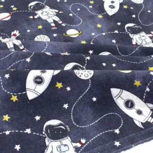ΠΑΝΑ ΦΑΝΕΛΑ bebe Galaxy Travel 90 80X80 Blue 100% Cotton Flannel - Image 1