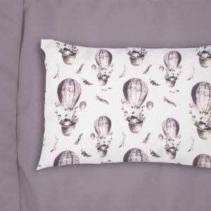 ΜΑΞΙΛΑΡΟΘΗΚΗ ΕΜΠΡΙΜΕ bebe Hot Air Balloon 78 35X45 Lilac 100% Cotton Flannel - Image 1