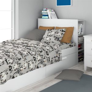 ΣΕΝΤΟΝΙΑ ΕΜΠΡΙΜΕ ΣΕΤ 3 τεμ kids Panda Bear 96 160X240 Grey 100% Cotton Flannel - Image 1