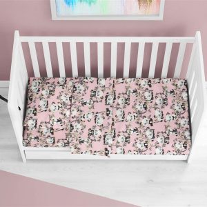 ΣΕΝΤΟΝΙΑ ΕΜΠΡΙΜΕ ΣΕΤ 3 τεμ bebe Panda Bear 97 120X160 Pink 100% Cotton Flannel - Image 1