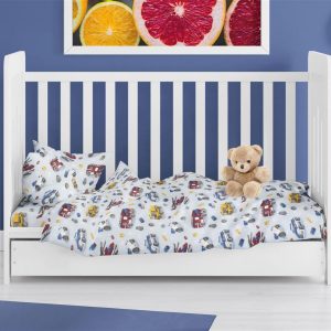 ΠΑΠΛΩΜΑΤΟΘΗΚΗ ΕΜΠΡΙΜΕ bebe Toys 46 120X160 Sky Blue 100% Cotton Flannel