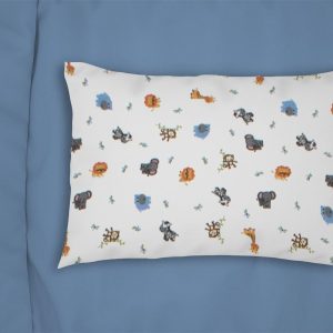 ΜΑΞΙΛΑΡΟΘΗΚΗ ΕΜΠΡΙΜΕ bebe Zoo 29 35X45 White 100% Cotton Flannel - Image 1