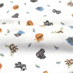 ΠΑΝΑ ΦΑΝΕΛΑ bebe Zoo 29 80X80 White 100% Cotton Flannel