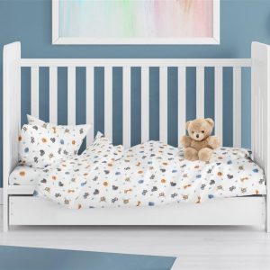 ΠΑΠΛΩΜΑ ΕΜΠΡΙΜΕ bebe Zoo 29 120X160 White 100% Cotton Flannel