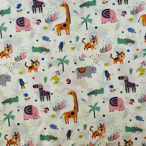 ΠΑΝΑ ΧΑΣΕ bebe Zoo 556 80X80 White-Multi 100% Cotton - Image 1