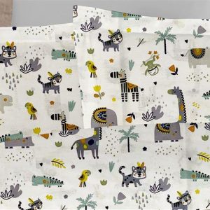 ΜΑΞΙΛΑΡΟΘΗΚΗ ΕΜΠΡΙΜΕ bebe Zoo 557 35X45 White-Grey 100% Cotton - Image 1