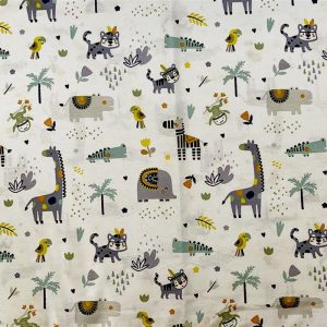 ΣΕΝΤΟΝΑΚΙ ΛΙΚΝΟΥ bebe Zoo 557 80X110 White-Grey 100% Cotton