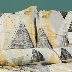 ΜΑΞΙΛΑΡΟΘΗΚΗ ΕΜΠΡΙΜΕ Geometrical 333 50X70 Beige 100% Cotton Flannel - Image 1