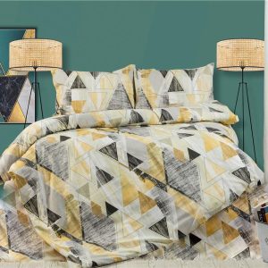 ΣΕΝΤΟΝΙΑ ΕΜΠΡΙΜΕ ΣΕΤ 4 τεμ Geometrical 333 220X240 Beige 100% Cotton Flannel - Image 1