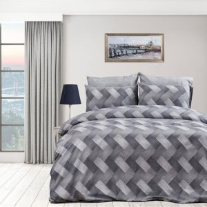 ΣΕΝΤΟΝΙΑ ΕΜΠΡΙΜΕ ΣΕΤ 4 τεμ Αλκμήνη 452 240X270 Grey 70/30 Cott/Pol - Image 1