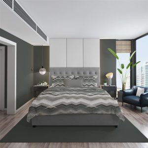 ΣΕΝΤΟΝΙΑ ΕΜΠΡΙΜΕ ΣΕΤ 3 τεμ Ίρις 338 220X240 Grey 100% Cotton Flannel - Image 1