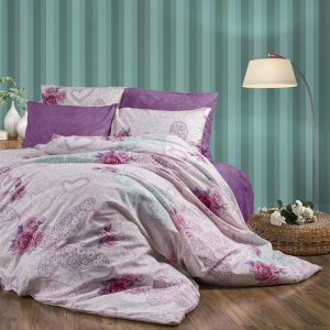 ΠΑΠΛΩΜΑ ΕΜΠΡΙΜΕ Χλόη 457 220X240 Pink 70/30 Cott/Pol - Image 1