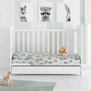 ΣΕΝΤΟΝΙΑ ΕΜΠΡΙΜΕ ΣΕΤ 3 τεμ bebe Reach the stars 192 120X160 Green Cotton 100% - Image 1