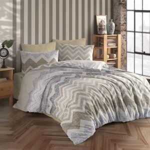 ΣΕΝΤΟΝΙΑ ΕΜΠΡΙΜΕ ΣΕΤ 4 τεμ Αθηνά 406 220X240 Beige Cott/Pol 70/30 - Image 1